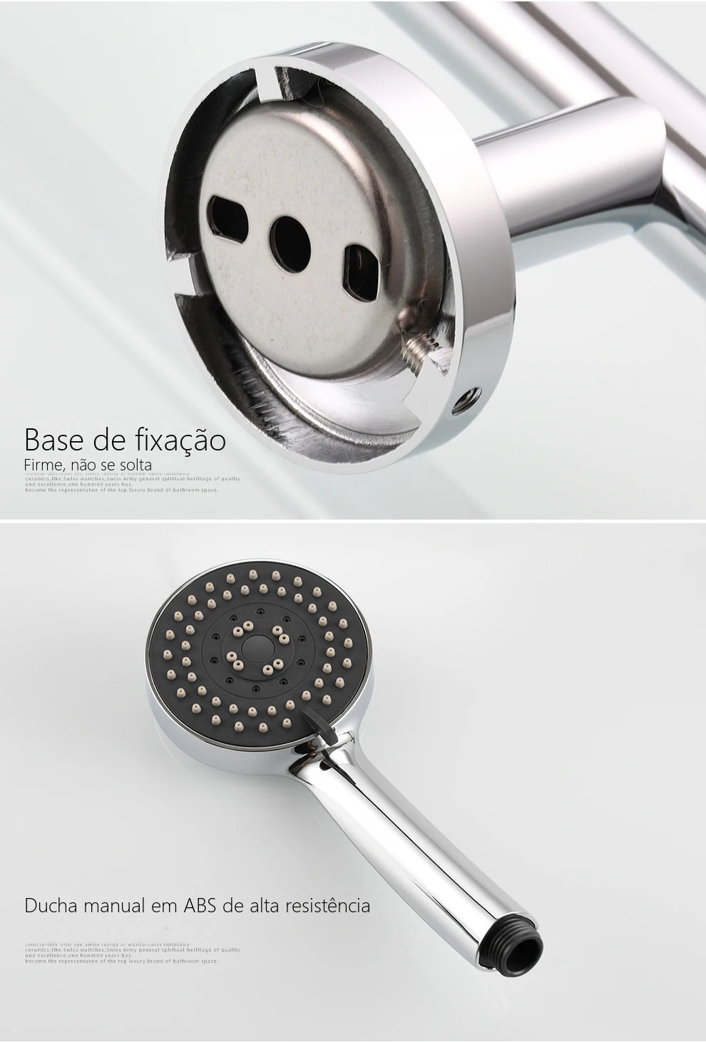 Barra Deslizante Ducha Manual Inox Ajustável 5 Funções Luino