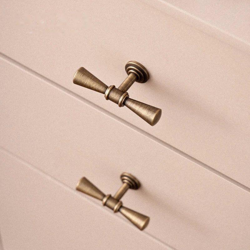 Puxador Alça e Ponto Latão Maciço Bronze Envelhecido Vintage Noto - foto 6