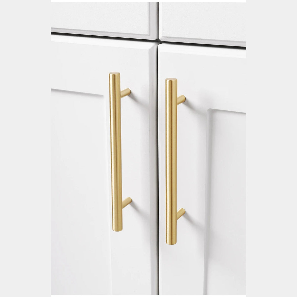 Puxador Alça Latão Maciço Dourado Escovado Minimalista Portici - foto 6