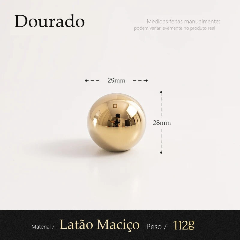 Puxador Ragusa Dourado Ponto 30 mm - Estilo C - medidas