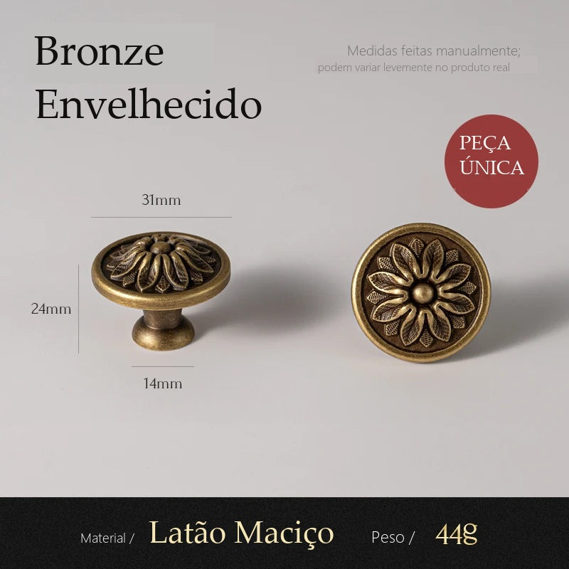 Puxador Sorano Bronze Envelhecido Ponto 32 mm - medidas