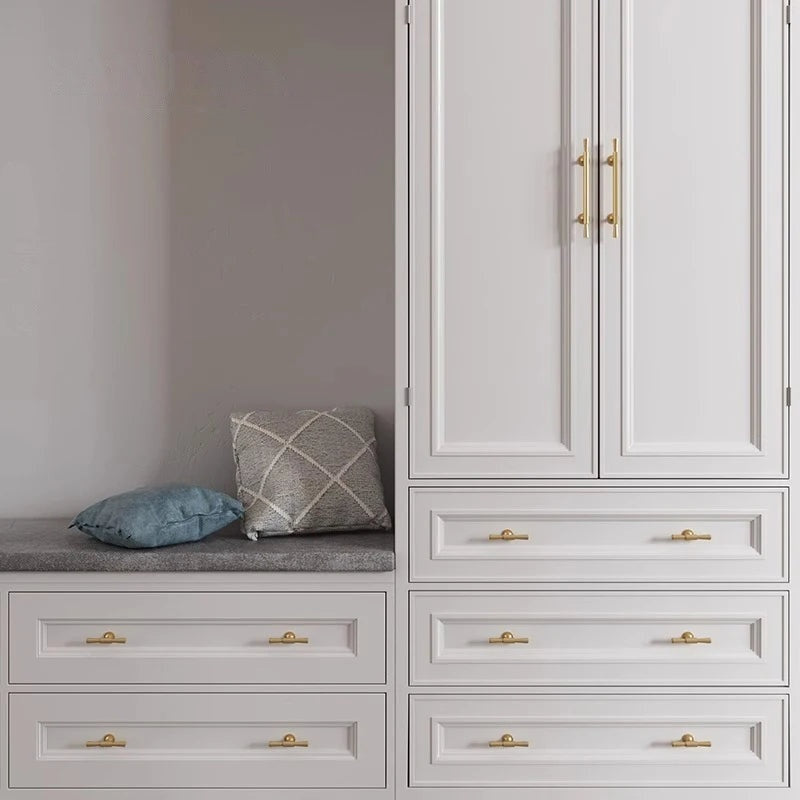 Puxador Alça e Ponto Latão Maciço Dourado Minimalista Taranto - foto 4