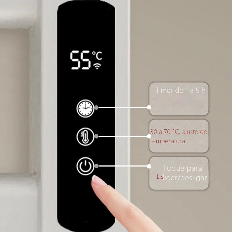 Toalheiro Elétrico Térmico Alumínio Com Visor Digital Tirano