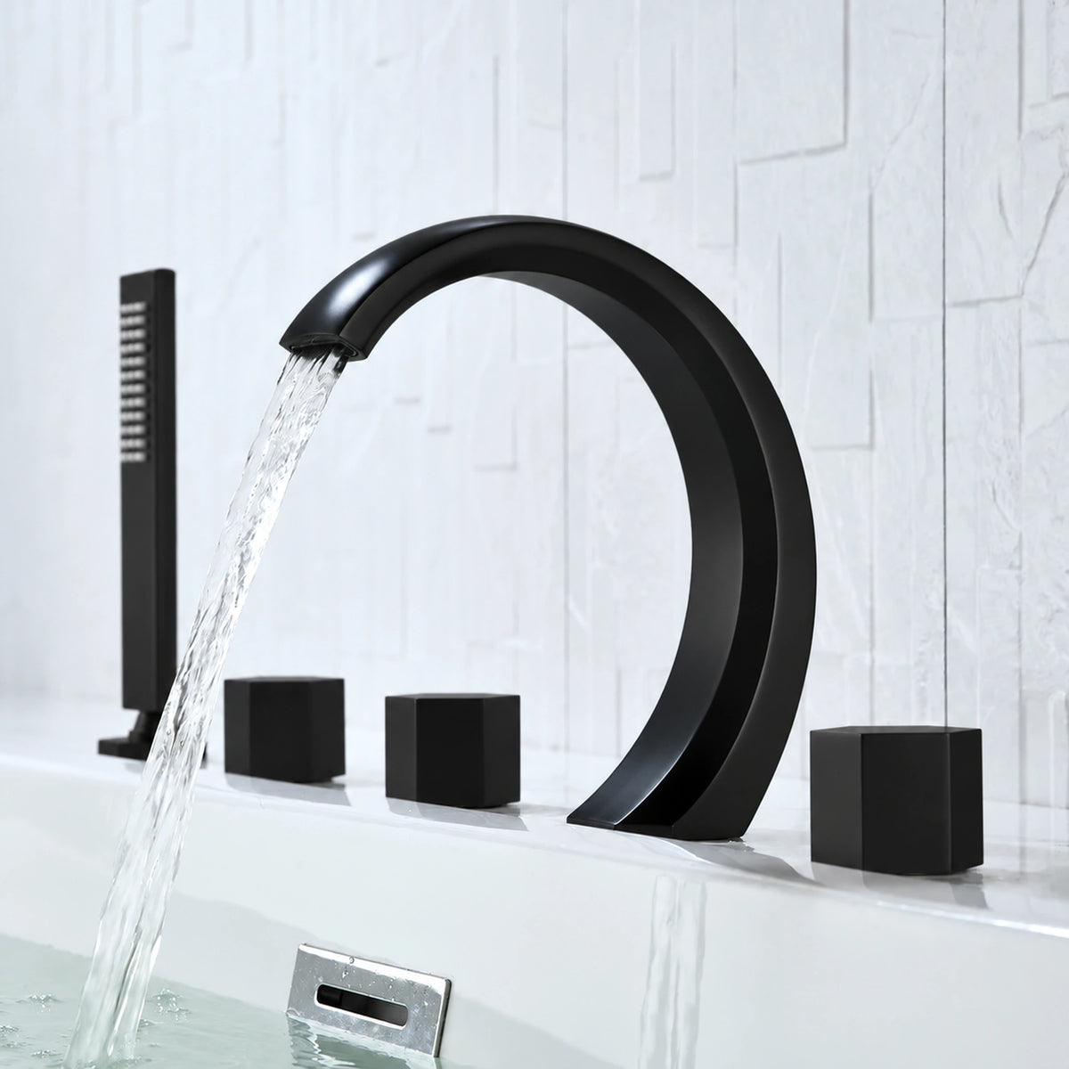 Misturador para banheira Iseo preto fosco - Homedeccori