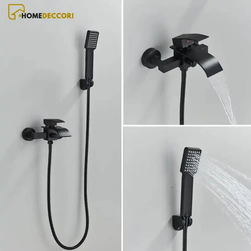 Misturador De Parede Para Banheira Monocomando Cascata Com Ducha Manual Prestige - Homedeccori