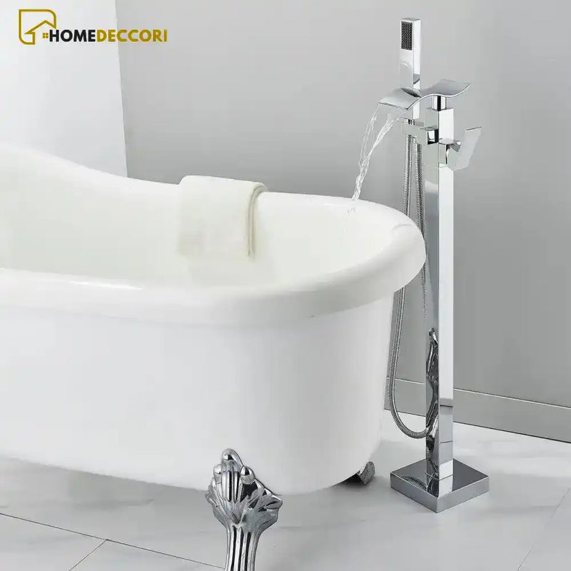 Torneira De Piso Para Banheira Cascata Misturador Monocomando EastRive - Homedeccori