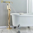 Torneira De Piso Para Banheira Misturador Hose Dourado - Homedeccori