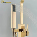 Torneira De Piso Para Banheira Misturador Hose Dourado - Homedeccori