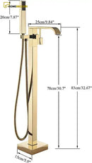 Torneira De Piso Cachoeira Para Banheira Misturador De Imersão Venere - Homedeccori