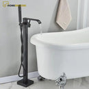 torneira de piso banheira preto fosco