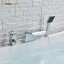 Torneira Embutida Para Banheira Romana Cascata monocomando com Ducha manual - Homedeccori