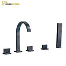 Torneira Imbutida Para Banheira Romana Duplo comando de cinco furos com Ducha manual - Homedeccori