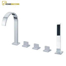 Torneira Imbutida Para Banheira Romana Duplo comando de cinco furos com Ducha manual - Homedeccori