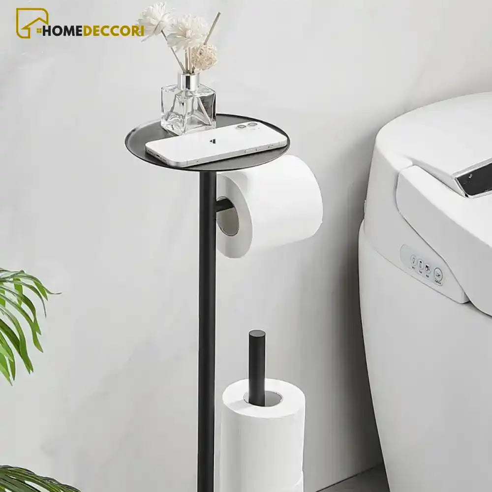 Porta Papel Higiênico de Chão Inox para Banheiro Valet - Homedeccori