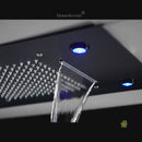 Ducha De Teto Inox Cascata LED Spa Completo AquaLuminos