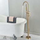 Misturador De Piso Para Banheira Monocomando Ouro Escovado Harlem