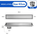 A Fazer Ralo De Piso Oculto Linear Inox Completo Mirage Niquel/40Cm Dreno Lateral / Entrega De 15