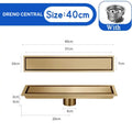 A Fazer Ralo De Piso Oculto Linear Inox Completo Mirage Ouro Escovado/40Cm / Entrega De 15 Á 18