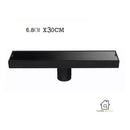 A Fazer Ralo Oculto Linear De Chão Latão Hiddenflow Preto 6.8 X 30 Cm / Entrega De 15 Á 18 Dias
