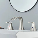 Brushed Nickel 8" Widespread Waterfall Bathroom Sink Faucet Mixer Tap with Drain|204808570595