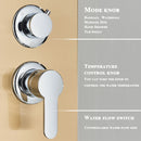 LED Rain Waterfall Shower Panel Tower System Stainless steel Body Massage Column|365778383351