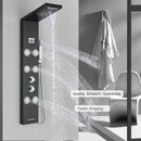 Black Shower Panel Tower System Mssage Body Jet Faucet Mixer Tap Stainless Steel|205651858557