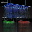 Ducha de Teto Inox Spa 80x40 Embutir LED Conjunto Fontana