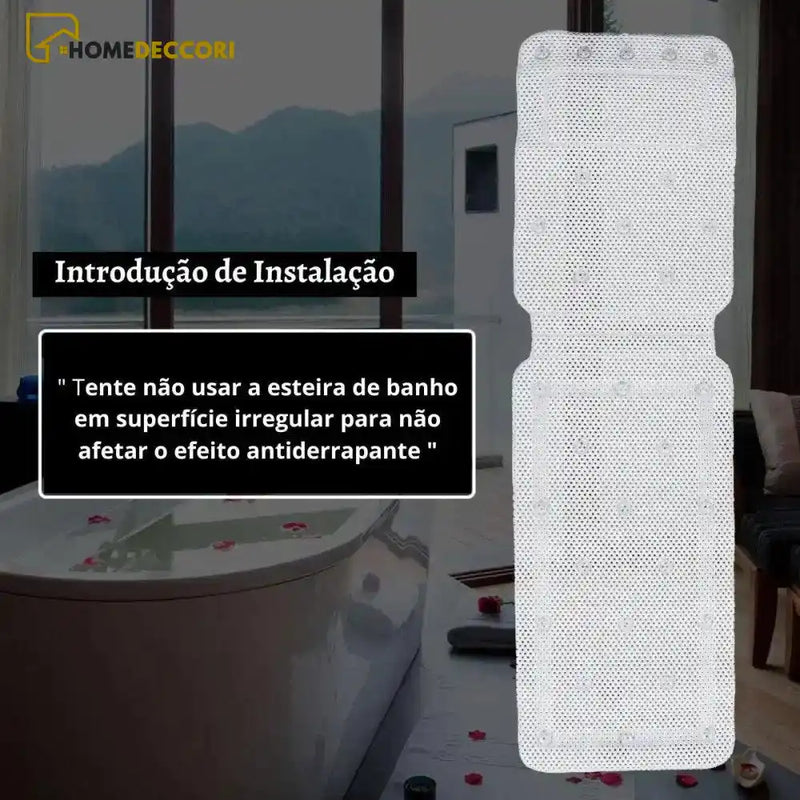 Tapete Para Banheira Com Travesseiro Spa 3D Antiderrapante - Homedeccori