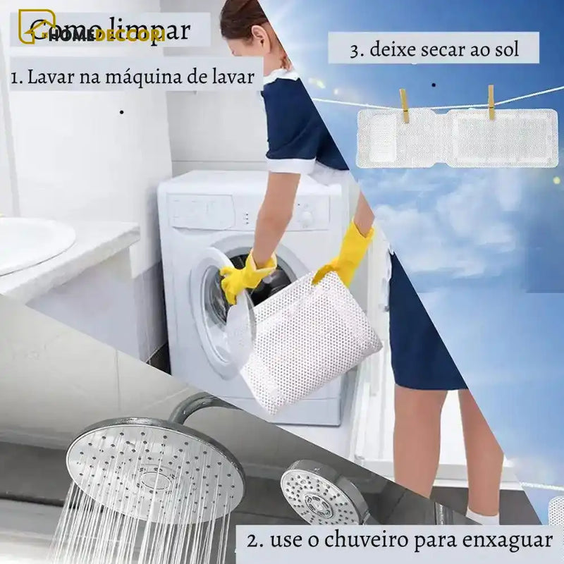 Tapete Para Banheira Com Travesseiro Spa 3D Antiderrapante - Homedeccori