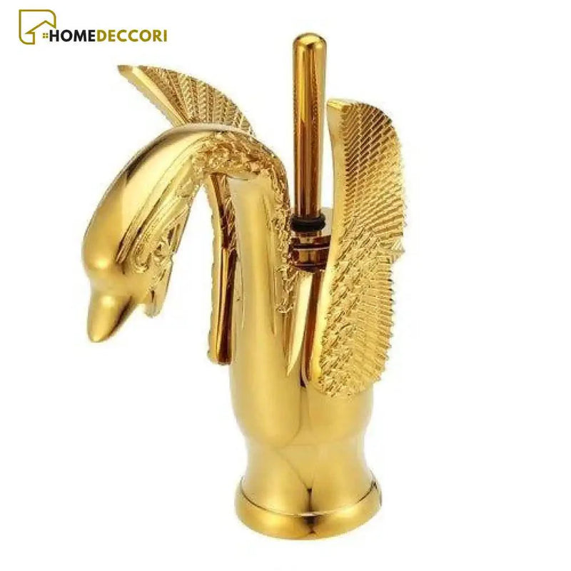 Torneira Cisne Dourada Exótica Banheiro Lavabo Monocomando - Homedeccori