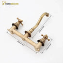 Torneira De Parede Duplo Comando Banheiro Misturador Vintage Retrô Belleville - Homedeccori