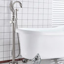 Torneira De Piso Para Banheira Misturador Cisne Contemporâneo Níquel Escovado A / Sob Encomenda