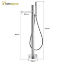 misturador de piso cromado