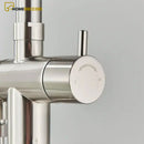 Torneira De Piso Para Banheira Misturador Contemporâneo Harlem Níquel Escovado - Homedeccori