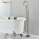 torneira de piso aço escovado