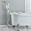 Torneira De Piso Para Banheira Misturador Hose Cromado Luxo Imersão Grupo 01 De Piso Banheira