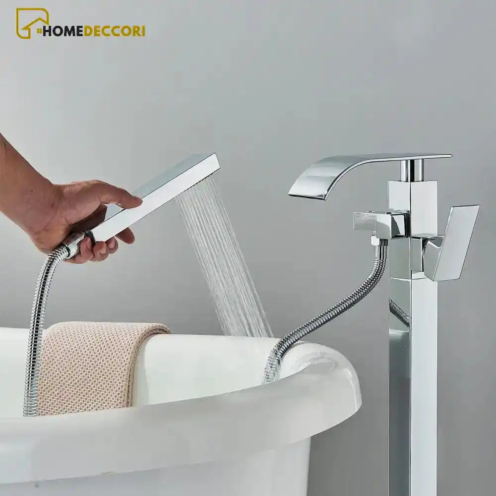 Torneira De Piso Para Banheira Misturador De Imersão Cascata Havic - Homedeccori