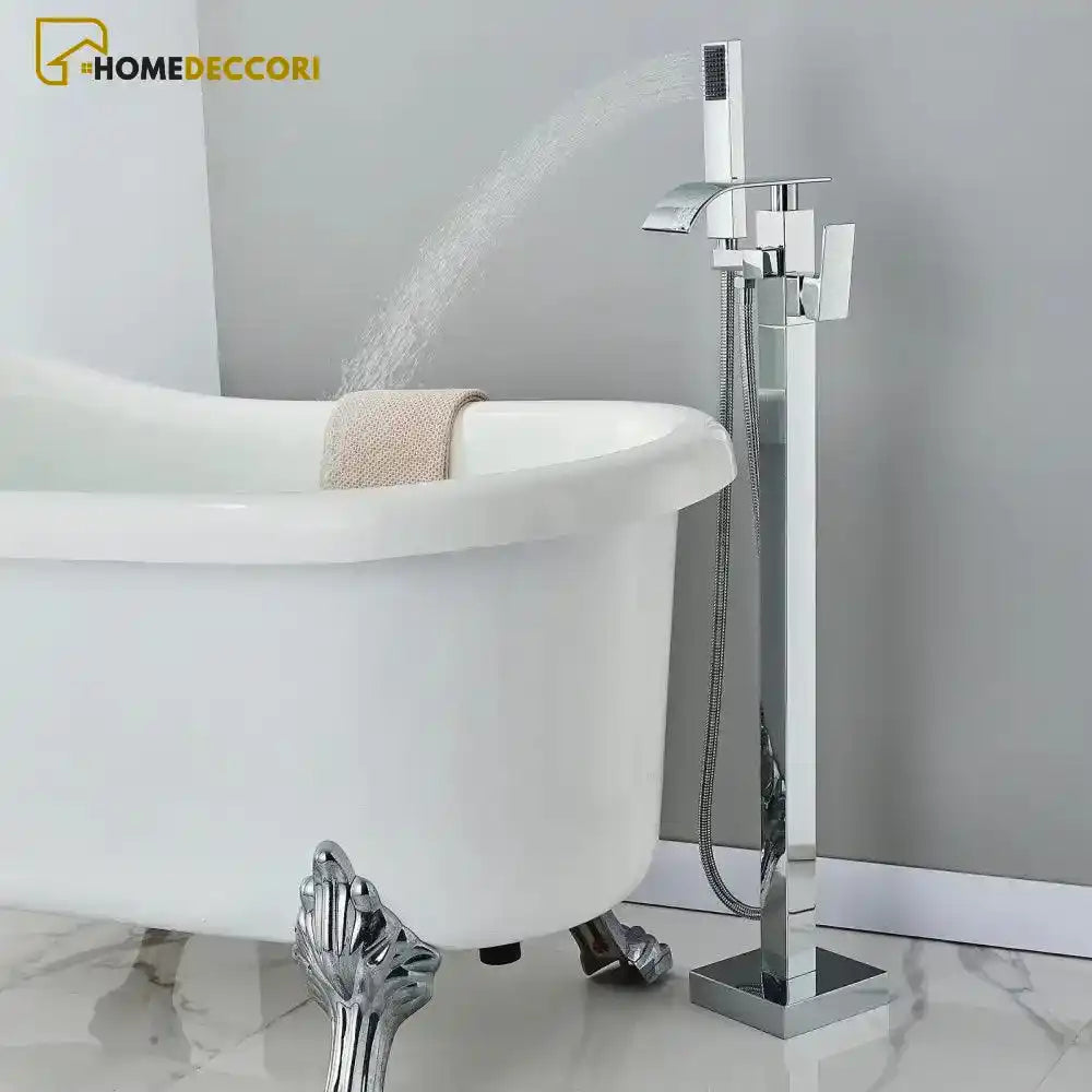 Torneira De Piso Para Banheira Misturador De Imersão Cascata Havic - Homedeccori