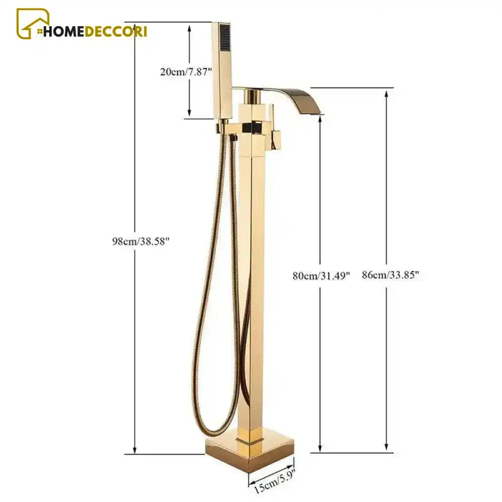 Torneira De Piso Para Banheira Misturador De Imersão Cascata Havic - Homedeccori