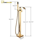 Torneira De Piso Para Banheira Misturador De Imersão Cascata Havic - Homedeccori