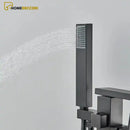 Torneira De Piso Para Banheira Misturador Imersão Monocomando Preto Fosco D - Homedeccori