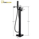 Torneira De Piso Para Banheira Misturador Imersão Monocomando Preto Fosco D - Homedeccori