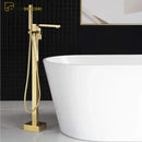 Torneira De Piso Para Banheira Misturador Imersão Monocomando Preto Fosco D - Homedeccori