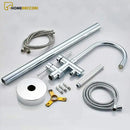 Torneira De Piso Para Banheira Misturador Monocomando Contemporâneo Harlem Cromado - Homedeccori