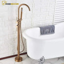 Torneira De Piso Para Banheira Misturador Rose Gold Contemporâneo Monocomando Harlem - Homedeccori