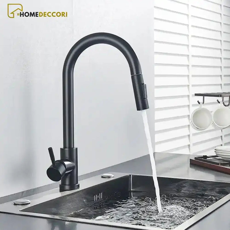 Torneira Extensível Pull Down 360 Gourmet Monocomando Cozinha Sovrano Preto Fosco Torneira