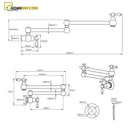 Torneira Gourmet Articulada de Parede Venezia Monomando Flexibilidade e Elegância em 5 Cores - Homedeccori