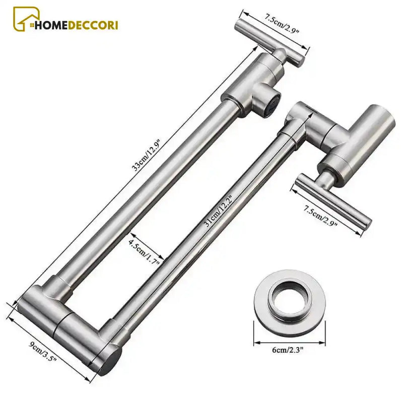 Torneira Gourmet Articulada Extensível De Parede Moderna Metal - Homedeccori