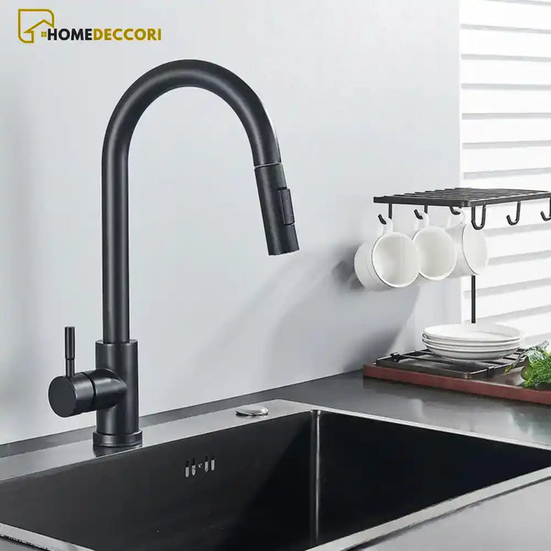 Torneira Gourmet Com Sensor Touch Inteligente Extensível Pull Down Gourmet Bancada SensePlash - Homedeccori