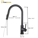 Torneira Gourmet Com Sensor Touch Inteligente Extensível Pull Down Gourmet Bancada SensePlash - Homedeccori